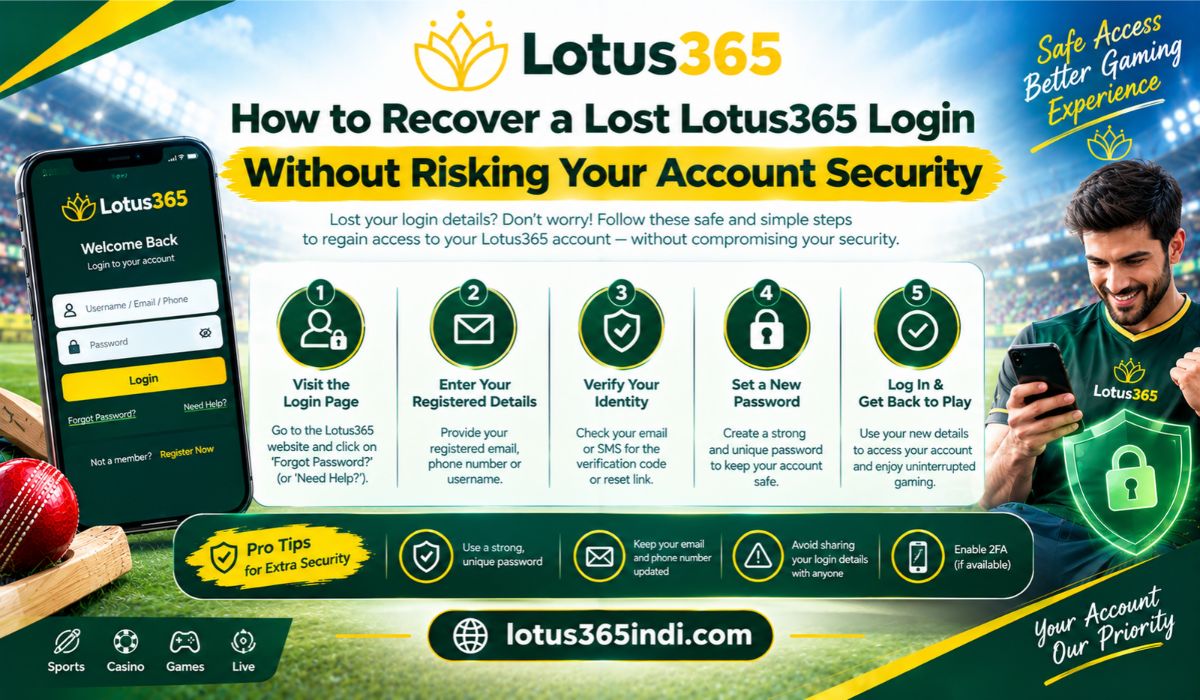 How to Recover a Lost Lotus365 Login